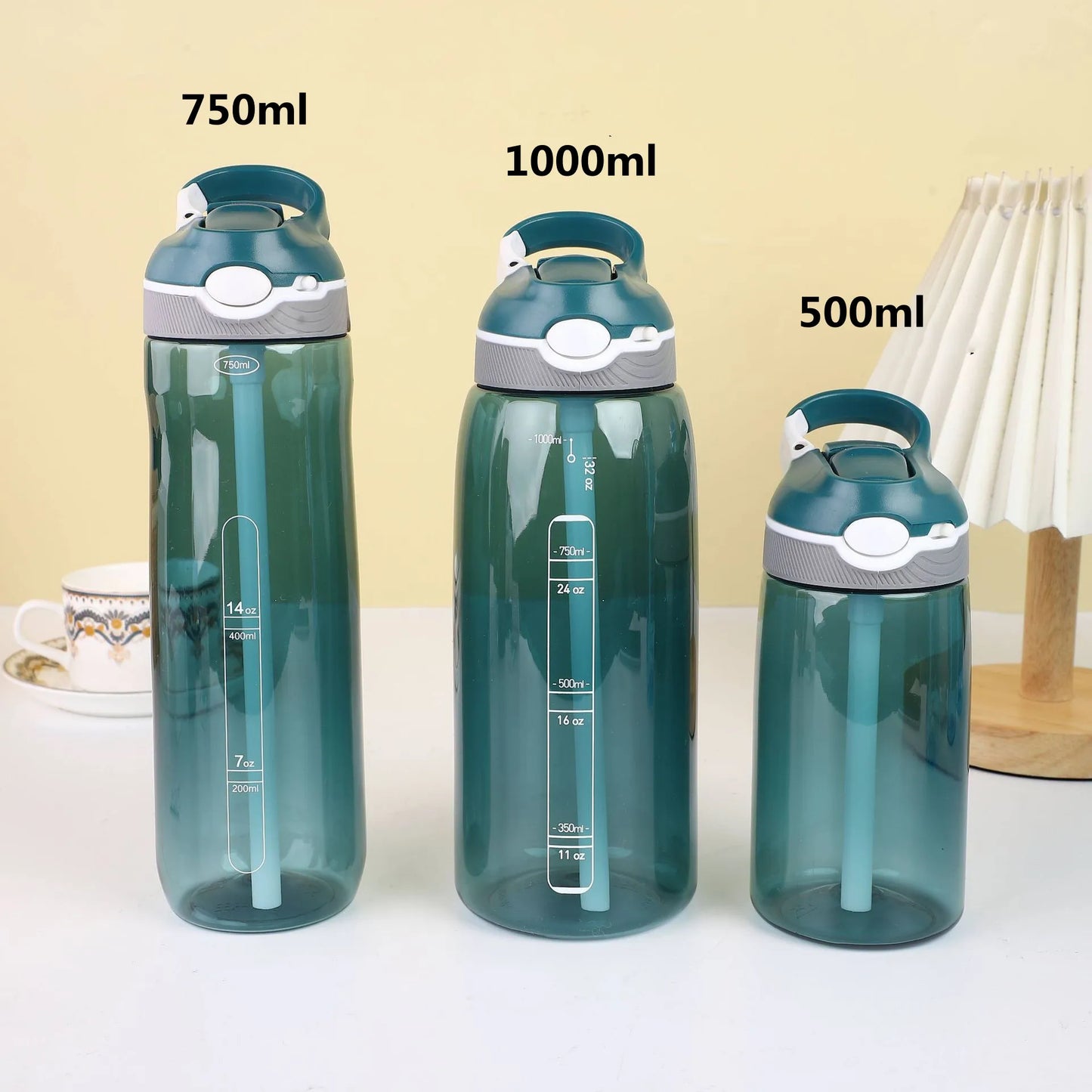 Water Bottle with Straw Eco-Friendly
