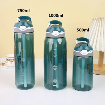 Water Bottle with Straw Eco-Friendly