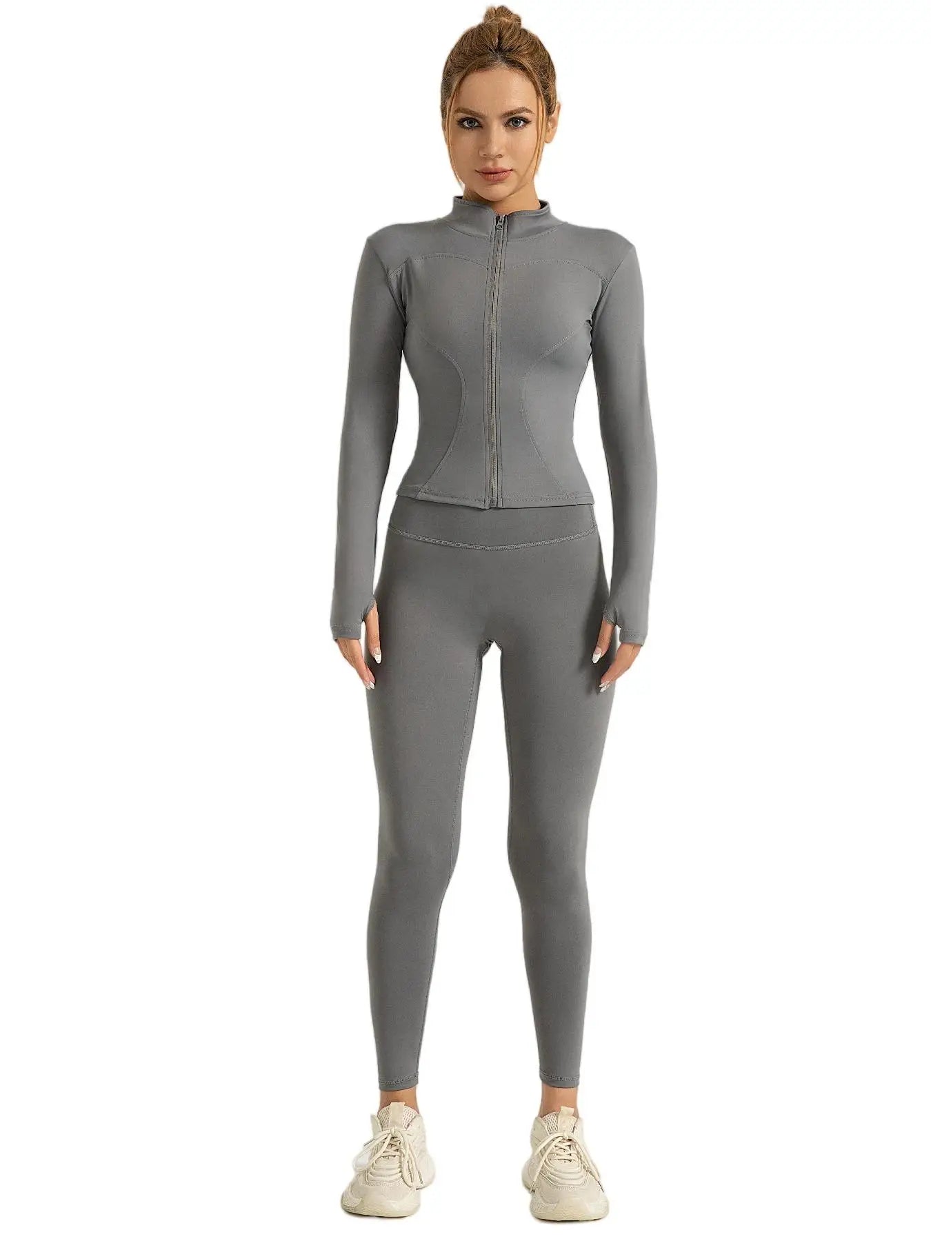 Sports Jacket & HighWaist Leggings Set